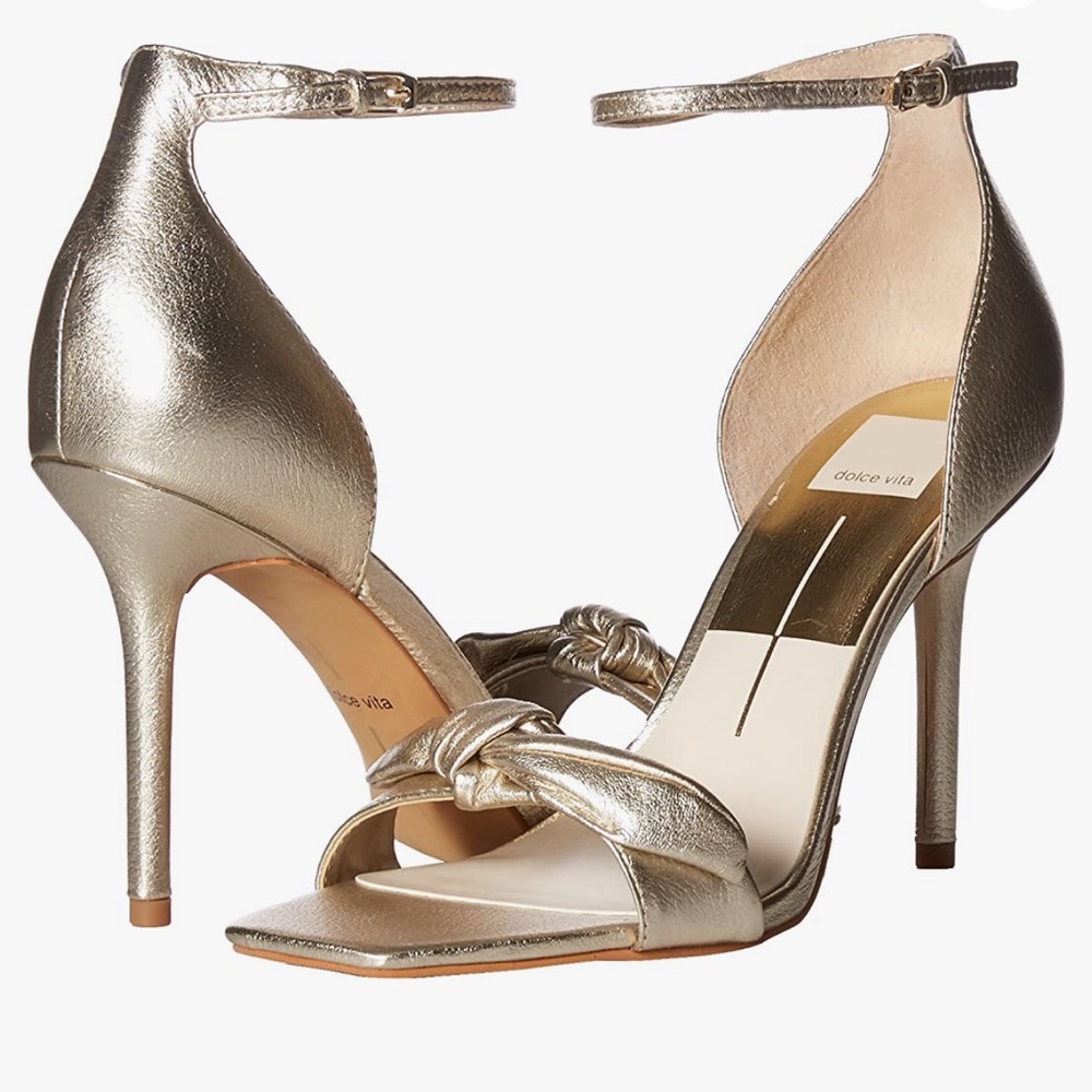 Dolce Vita heeled gold sandals